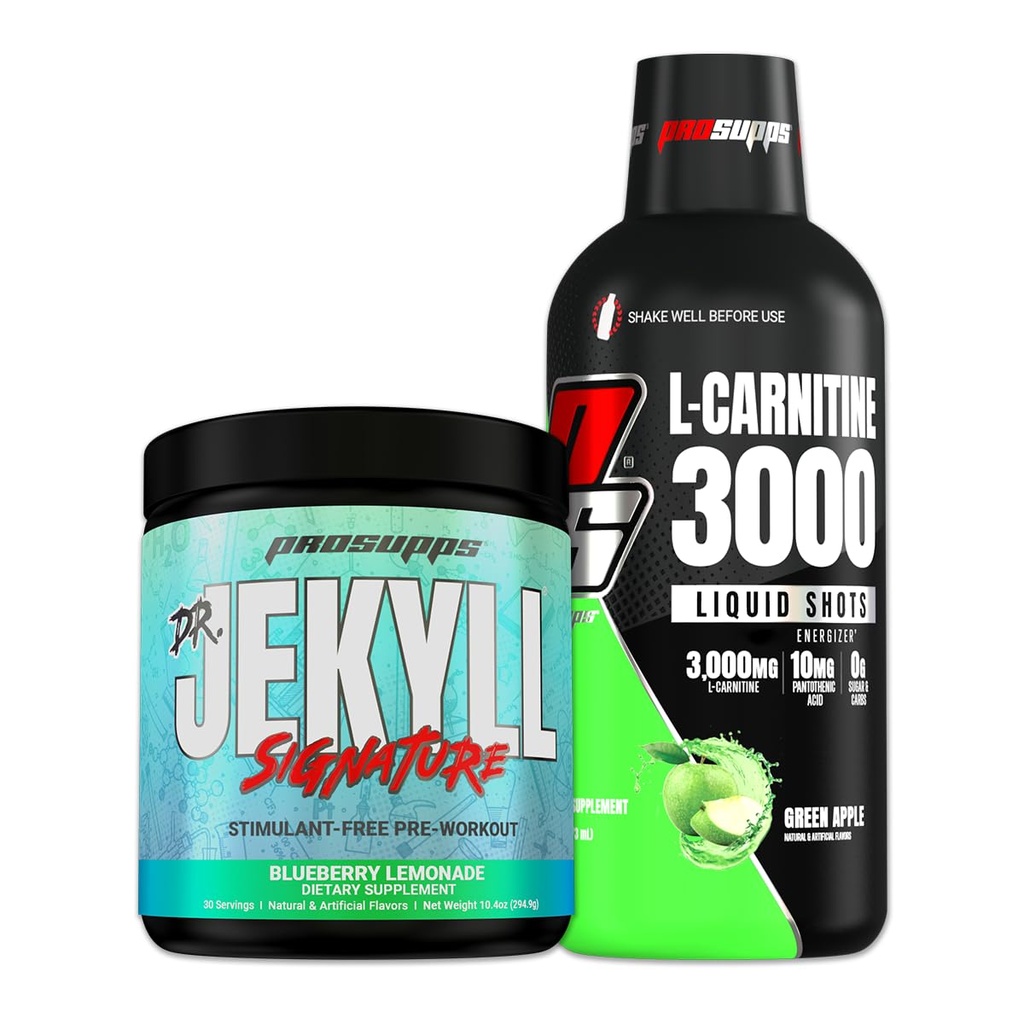 PROSUPPS L-Carnitine 3000 Zeleno jabolko in Dr. Jekyll Podpis Blueberry limonada paket