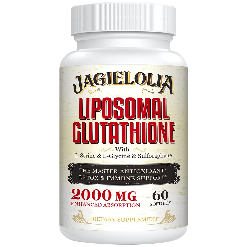 Liposomski glutation 2000 mg z L-serinom, L-glicinom in Sulforaphaneom – Active L-glutatione Edinstvena formulacija za povečanje absorpcije - Mojstrski antioksidant, razstrupljanje in imunost