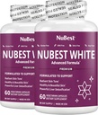 NuBest White - Skin Whitening dodatek, Dopolnilo za preprečevanje staranja z glutationom, Vitamin C, E, B2, Izvleček iz Milk Thistle, izvleček zelenega čaja za posvetlitev in posvetlitev 