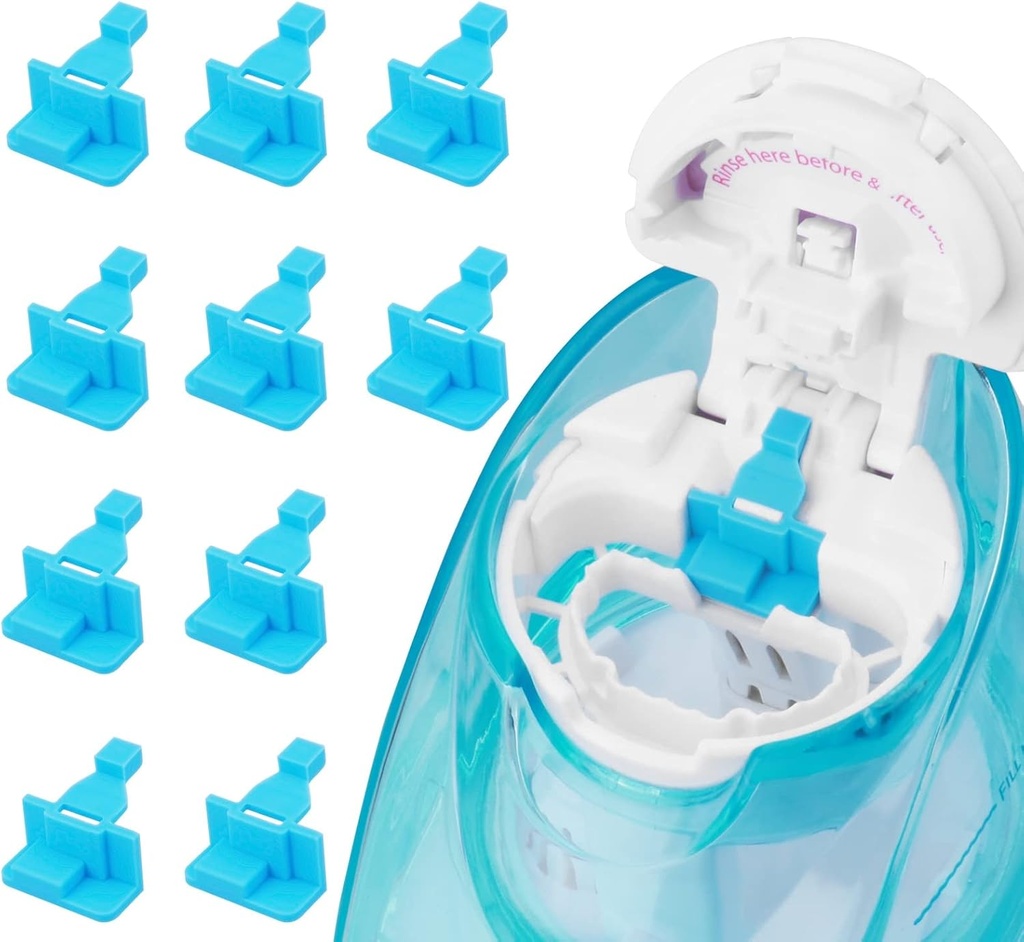 Silikonske slane komore Napolnjeni pribor Združljiv z Navage Nasal Care - Save Saltwater komore za enostavno delovanje (10 Pack-modra)