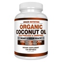 Arazo Nutrition Organic Coconut Oil 2000 MG - 100% ekstra deviško nerafinirano hladno stisnjeno za podporo teže, kožo, lase, nohte - 120 kapsul mehkega gela