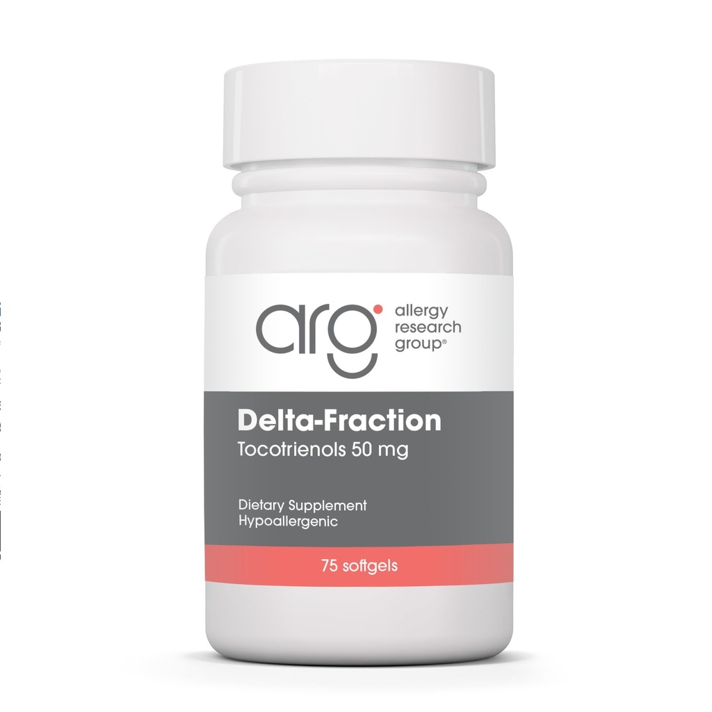 Alergija Raziskovalna skupina Delta-Fraction Tocotrienols dodatek - 50 mg Vitamin E, Annatto, Gama, Tocotrienols Samo, Tocopherol-free, Hypoallergenic, Softgels - 75 Število