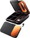 MURRI&MURRDI tablete Organizator in Crusher, Prenosne tablete razdelilnik in Cutter, Medicine Primer 4 Cells Vitamin Dispenser imetnik (D črna)