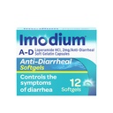 Imodij A- D Diareja Relief Softgels z Loperamid HCl, antidiareja Medicina za pomoč pri nadzoru simptomov driske zaradi akutne, potovalne diareje, HSA/FSA upravičen, 12 ā