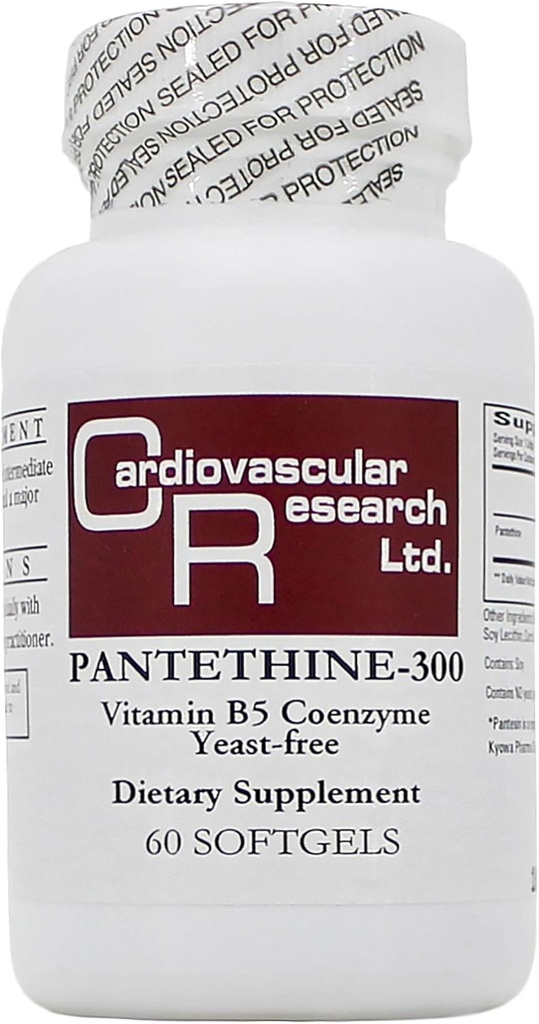 Pantetin 300 mg (pantesin) 60 softgels - 2 paket - ekološke formule/kardiovaskularne raziskave