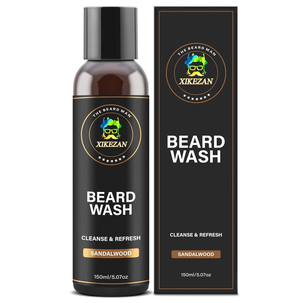 XIKEZAN Beard Wash Shampoo w/Naravni Biotin Argan & Jojoba Oils Globoko očisti gladke mehča in krepi,Božič Stocking polnilci dan oče darila za moške on oče fant mož