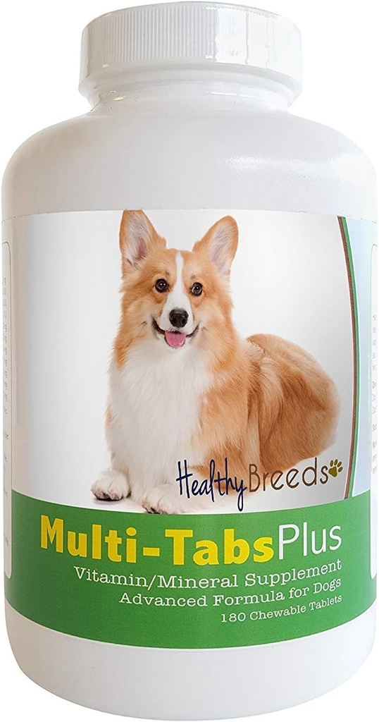Zdrave pasme Pembroke Welsh Corgi Multi-Tabs Plus žvečljive tablete 180 Število