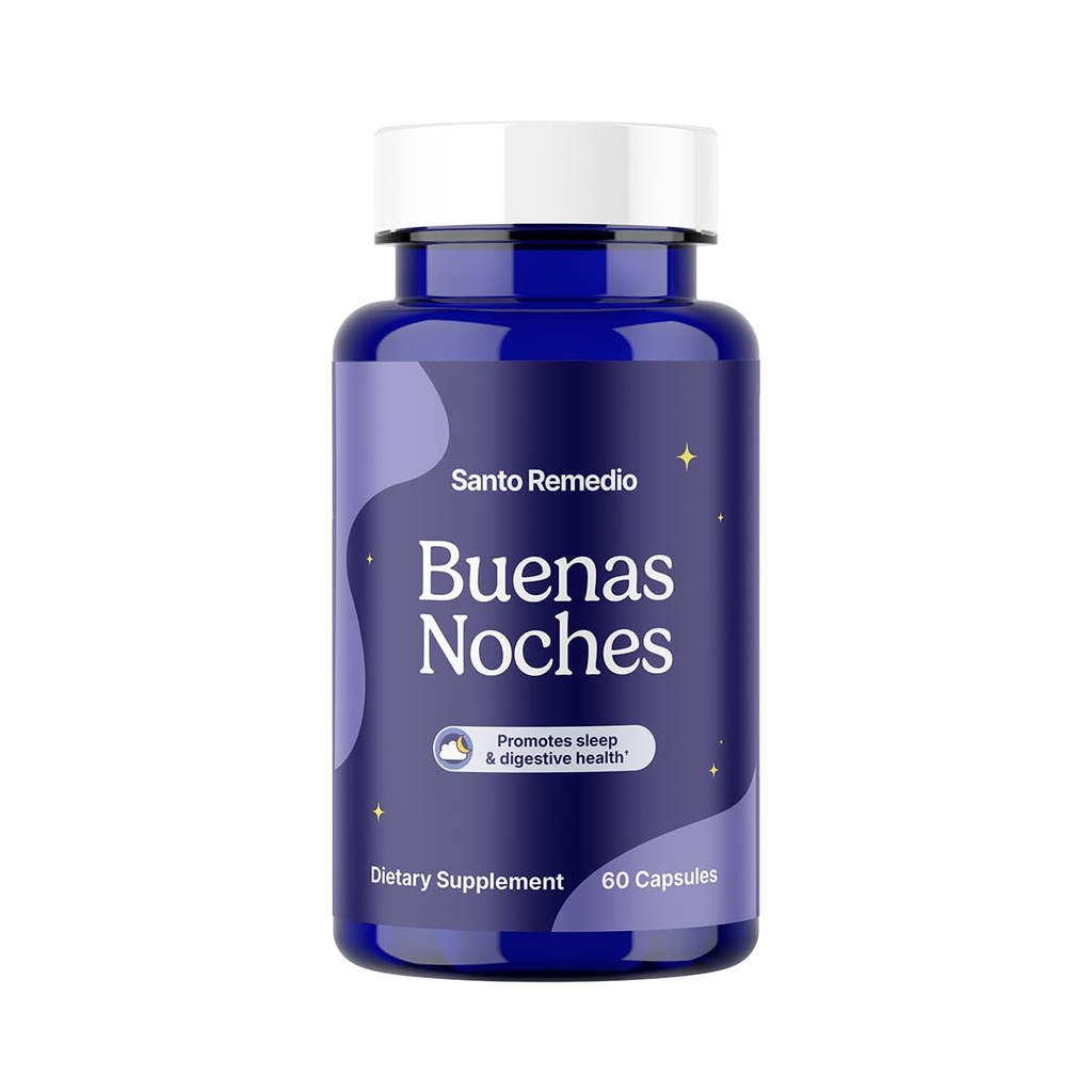 Santo Remedio Buenas Noches, spodbuja spanje, podpira digestivno zdravje, vsebuje Zylaria®, DE111® (Probiotiki), Melatonin