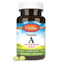 Carlson - vitamin A, 15000 i.e. palmitate (4500 μg RAE), vizija Zdravje in zdrava koža, Imunska funkcija, 240 kapsul