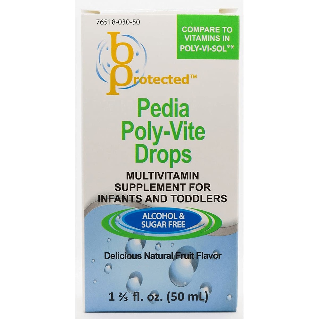 Pedia Poli-Vite kapljice 1 2/3 fl Ounce tekoče