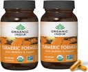 ORGANIC INDIA Kurkumin s črnim poprom - zeliščni dodatek, skupna podpora in imunski sistem podpora, celoten korenski dodatek, Trikatu, USDA Certified Organic - 180 kapsul