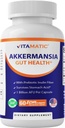 Vitamatska Akkermansia Muciniphila Gut Zdravje - 60 DR Kapsule (zakasnjena sprostitev) - Izdelane s prebiotično inulin Fiber
