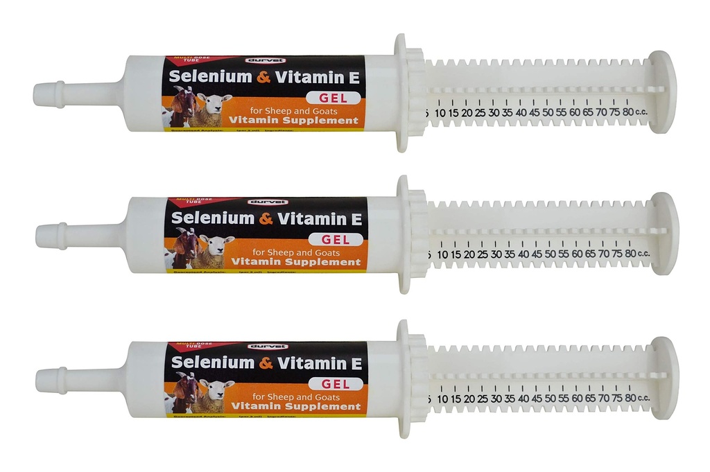 Durvet Ovce in koze Selen Vitamin E Gel, 80 ml (3 pakiranja)