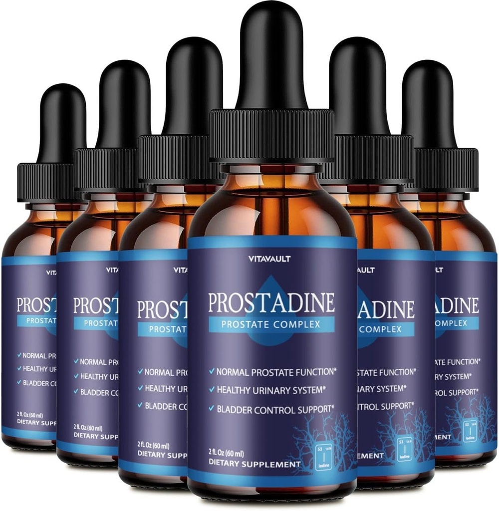 Prostadin, Potent Prostata Podpora Tekoče kapljice, Visoko nameren Prostadin za splošno dobro prostate, Enostaven za uporabo Dropper obrazec (6 pakiranje)