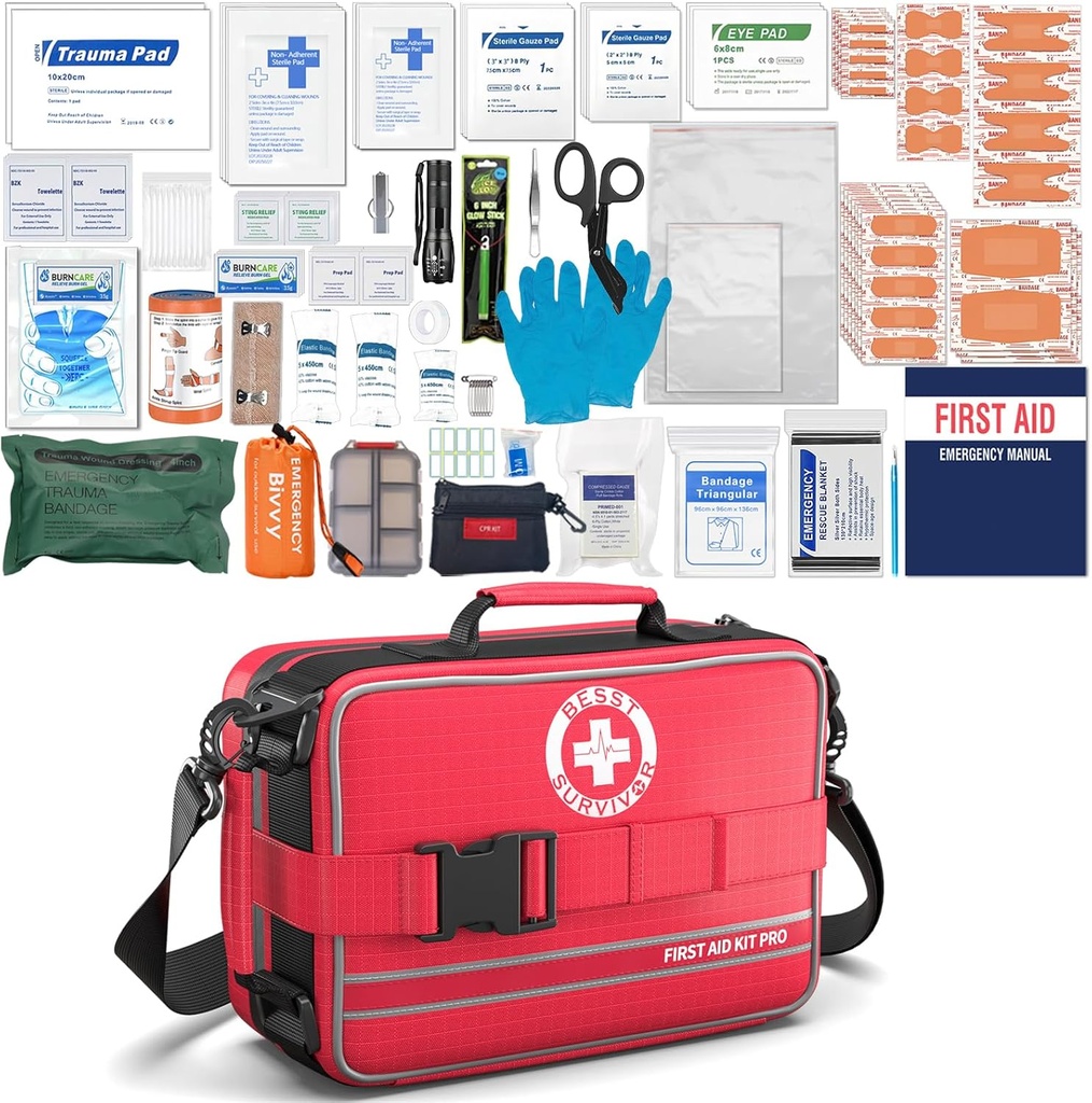 Celoviti kompleti prve pomoči- Napredne Trauma kompleti z označenimi oddelki, velike nevarnosti medicinske komplete za avtomobile, Domov, Camping in zunanje nevarnosti -324Piece komplet