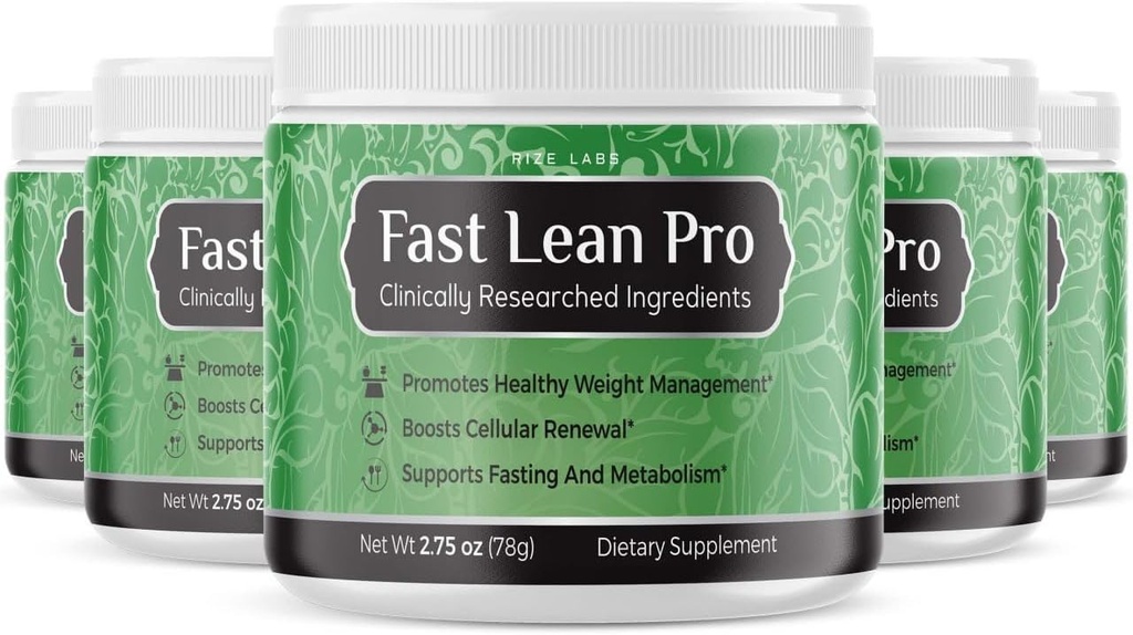 Rize laboratoriji Fast Lean Official Pro Advanced Formula Dopolnilo, Hidracija BCAA Drink Kapsule v jarku, Enostaven za Scoop in Okusi Great - paket 5(120 Serving)