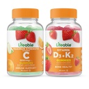 Življenjski Vitamin C 1050mg + Vitamin D3 + Vitamin K2, Gummies Bundle - Velika degustacija, Vitamin dopolnilo, Gluten brezplačno, GSO brezplačno, Žvečljivi Gummy