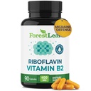 ForestLeaf Vitamin B2 Riboflavin 400mg - Energija, koža in celično zdravje dopolnilo - Podpora živčnega sistema - Vitamin B 2 VIT B - Brez GMO & gluten - B2 Vitamin 400mg Zelenjavne kapsule, 90 Število