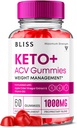 Bliss Keto ACV Gumies Napredna podpora, Bliss Keto Gumies, Keto Bliss Največja moč Keto+ ACV Apple Cider Folate Vitamin dodatek, Blisketo Keto+ACV 1000MG Folna kislina (60 Gumies)