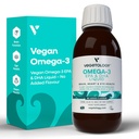 Vegan Omega 3 Liquid, iz Microalgee, 800mg EPA DHA, z vitaminom D3, Podpira zdravje srca, možganov in oči, Natural Fish Oil Alternative, UK Made, Nearomatizirana