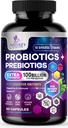 Probiotiki za ženske in moške 60 milijard CFU - 10 sevov z Lactobacillus, Prebavni Gut Health Probiotics & Imunska podpora dodatek, podpira občasno zaprtje, plin in napihnjenost - 60 kapsul