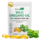 Origano Oil Kapsule, 2 v 1 Oil of Origano s črnim oljem, Origano Oil Supplement Kapsule, Organsko olje Oregano Extract, Non-GMO, Gluten Free