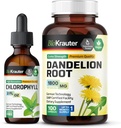 BIO KRAUTER Klorofil Tinktura 2 Fl. Oz. & Dandelion 100 kapsul