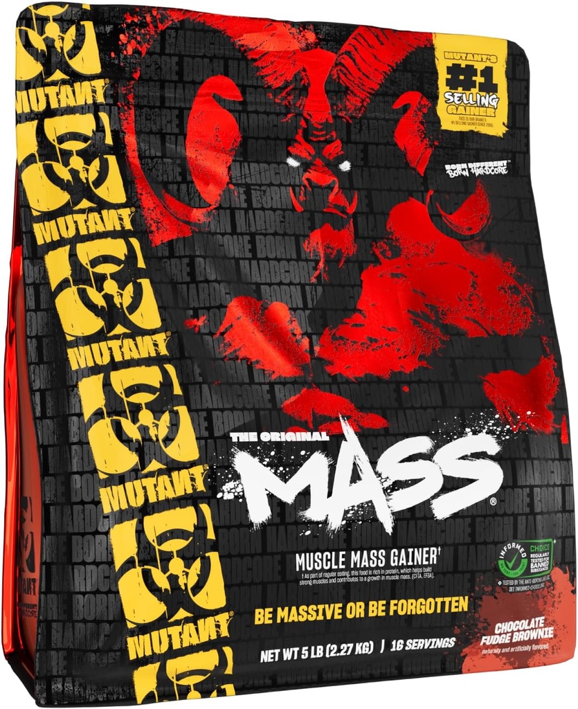 Mutant Mass Hujšanje Protein Powder - Visoka kalorična beljakovina za pokončno maso, mišice gradi, & povečanje prostornine - 5 Pound - čokoladni čokolada