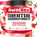 Kreatin monohidrat Gumiji za moške in ženske 5000mg Kreatin monohidrat na Serviranje za podporo mišic energije Boost 120 Štetje žvečljivi 5g Kreatin dodatek sladkor brez Vegana (1 Pack, Jagoda)