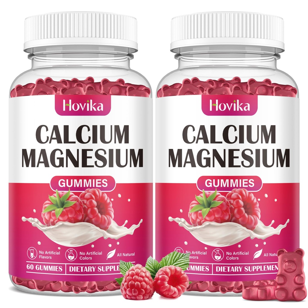Kalcij Magnezij Cink Gumies-Calcium Magnezij 2:1 Razmerje z vitaminom D3, K2, B6, B12 za kostno moč, delovanje mišic in živca zdravje, ekstra absorpcijska formula, Vegan, Raspberry Flavor 120 Gumies