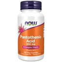 NOW Foods Supplements, Pantotenska kislina (vitamin B-5) 500 mg, vitamin B-kompleks, 100 kapsul