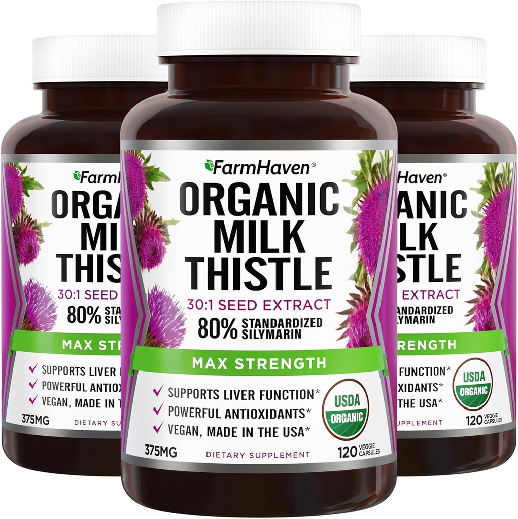 FarmHaven USDA Organsko mleko Thistle Kapsule 
