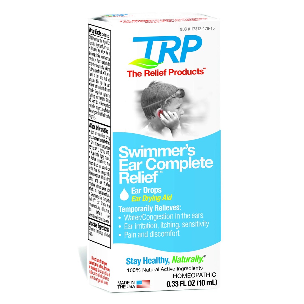 Relief izdelki Plavalec je uho popolno Relief ušesne kapljice, 0.33 Fl. Oz.
