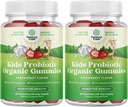 Narava obrt USDA Ekološki probiotični gumiji za otroke - Veganski ne-GMO otroci probiotični Gummy Vitamin za imuniteto in prebavnega zdravja - Gentle 2.5B CFU organski probiotiki Jagodna aroma (4 Mesec)
