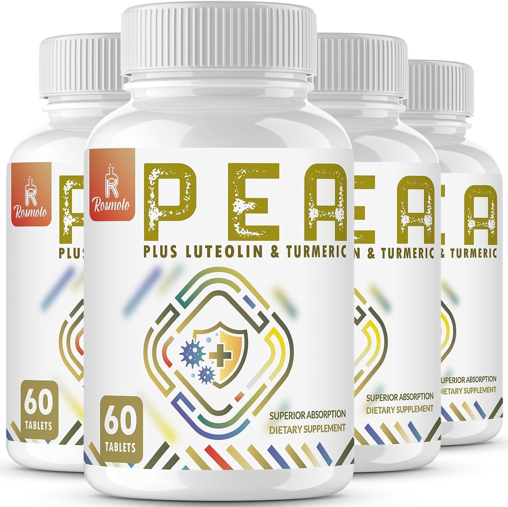 1500 MG Palmitoiletanolamid z luteolinom 98% in kurkuma, visoka absorpcija, mikroniziran Pea dodatek za nelagodje- ZDA Made - 240 tablet
