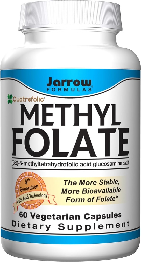 Jarrow Formulas Metil Folate 5-MTHF Nutritional Supplement, 400 Mg, 60 Število ( Multi-Pack)