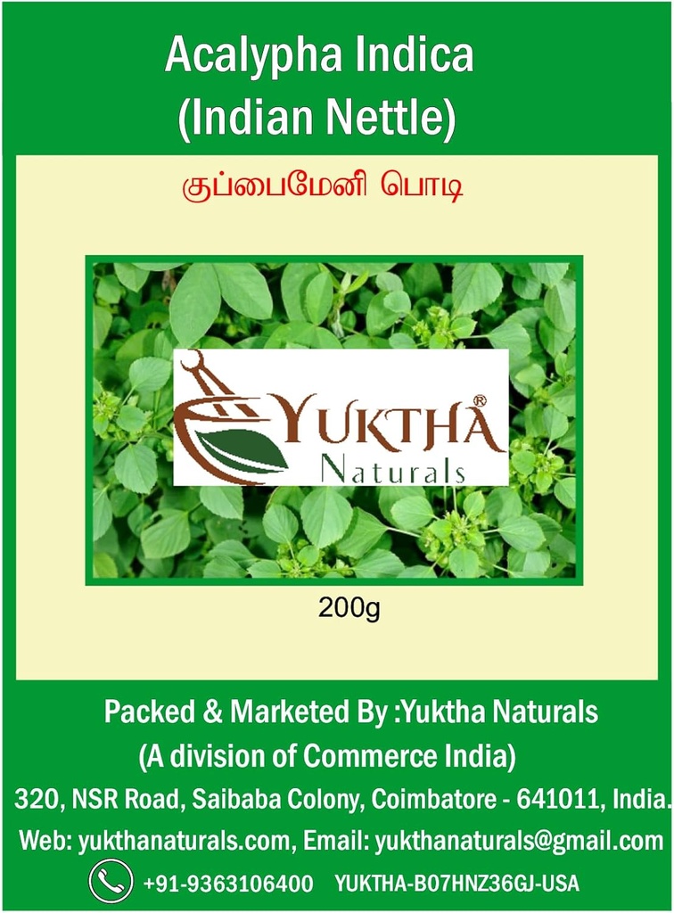 Naravni Harita Manjari Kuppaimeni/Acalypha Indica prašek/indijska kopriva - 200g