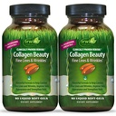 Irwin Naturals Collagen Lepota – 80 Liquid Soft-Gels – Napredna koža, Lasje in nohti Hraniti - 2 Pack