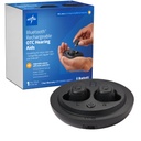 Medline Bluetooth polnilni slušni pripomočki OTC, in-The-Ear, 4 okoljske nastavitve, vodoodporna, prilagodljiva glasnost, blago do zmerno izgubo sluha, zmanjšanje hrupa, ušesni slušni pripomočki