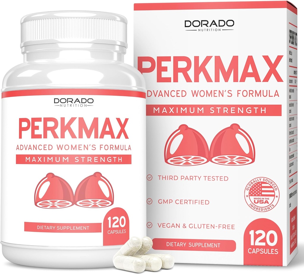Podporne tablete za prsi za ženske (120 Count) - Boob in Bust dodatek za podporo za ženske - Fenugreek, Saw Palmetto, L-Tirozin, Dong Quai & Fennel Seed Extract Gluten Free - Non-GMO & ZDA MADE
