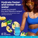 KLJUČNI HRANILCI Multivitaminski elektroliti v prahu Packets - okusna borovničeva limonada 40 Pack Hydration Packets - Travel Hydration Powder - Brez sladkorja, brez kalorij, brez glutena - Made in USA