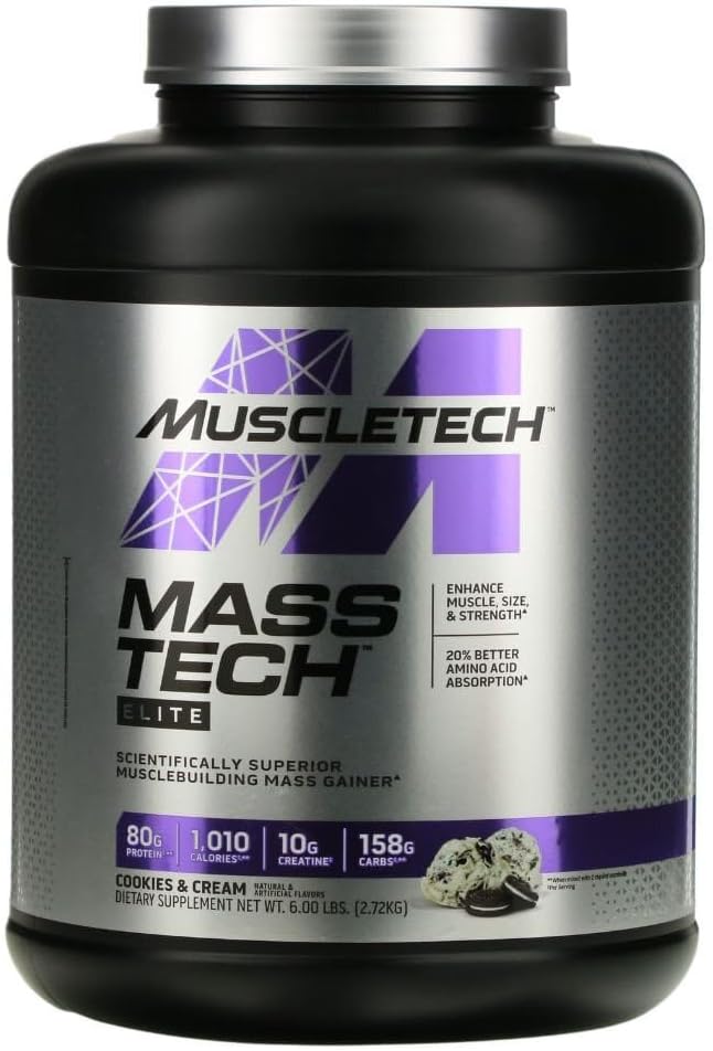 MuscleTech Mass-TechTM Elite, Piškotki in krema, 6 kg (2,72 kg)