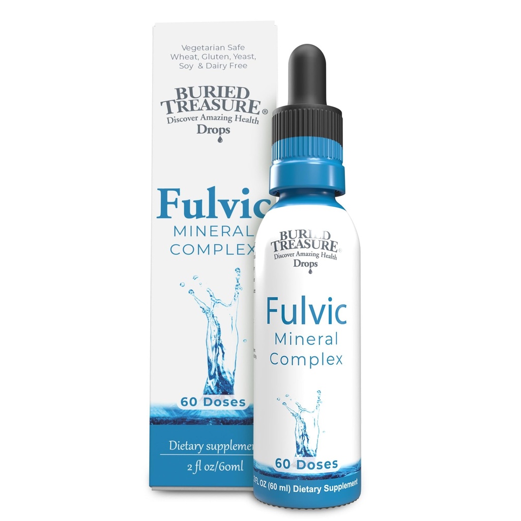 Pokopan zaklad Fulvic mineralne kapljice – 295mg Trace Minerals, Ionic Fulvic Acid dodatek za hidracijo, Energy & Electrolyte Podpora, Vegan, Non-GMO, 2 fl tekoče kapljice