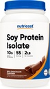 Nutricost sojin izolat v prahu, 2 LB mlečna čokolada - 10 gramov beljakovin na serviranje, vegan, brez GSO in gluten