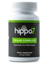 Hippo7 Vegan popoln multivitaminski vitamin B12, vitamin D, omega-3 DHA+EPA, kalcij, jod, cink in železo. (1 steklenica, 60 kapsul)