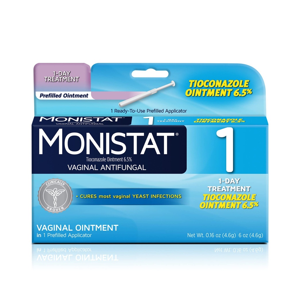 RepHresh Vaginal Gel 4ct (0,07oz) in Monistat 1 dan Zdravljenje okužb z virusom dojk pri ženskah z 1 Aplikatorjem tiokonazola