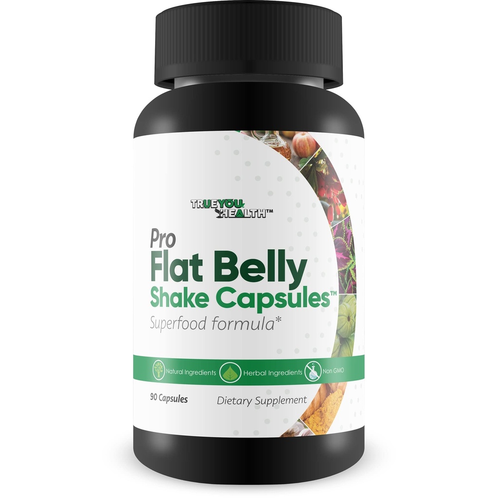 Kapsule Pro Flat Belly Shake - čistilo za kožo za zmanjšanje napihnjenosti - čiščenje telesa in prebavna čistila - podpora splošno zdravje s čiščenjem - pomoč Počisti odpadke in toksine s čistilnimi dodatki
