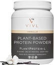 Rastline Protein-L Powder Vanilla, Vegan, Organic, No Dairy, No Sladkor, No Gluten, Keto, Low Carb, Čiste sestavine, Nizka Fodmap, za moške in ženske, 25g, 27 Serving, 33oz