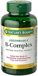 Bounty B-kompleks narave s folno kislino plus vitamin C, 100 kapsul