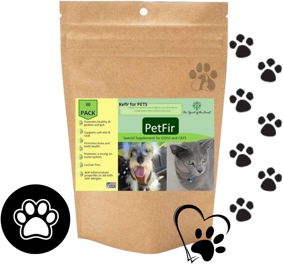Petfir Pack Kefir za pse in mačke Dopolnilo Hišni ljubljenčki probiotični pes napredno probiotična formula za pse (50 gr)
